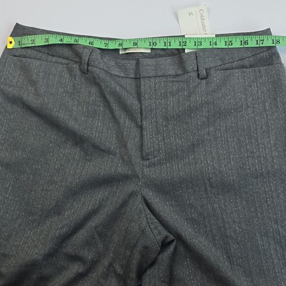 Coldwater Creek -1314 Natural Fit Bootcut Trousers Grey Herringbone Metallic 14 - Picture 5 of 8